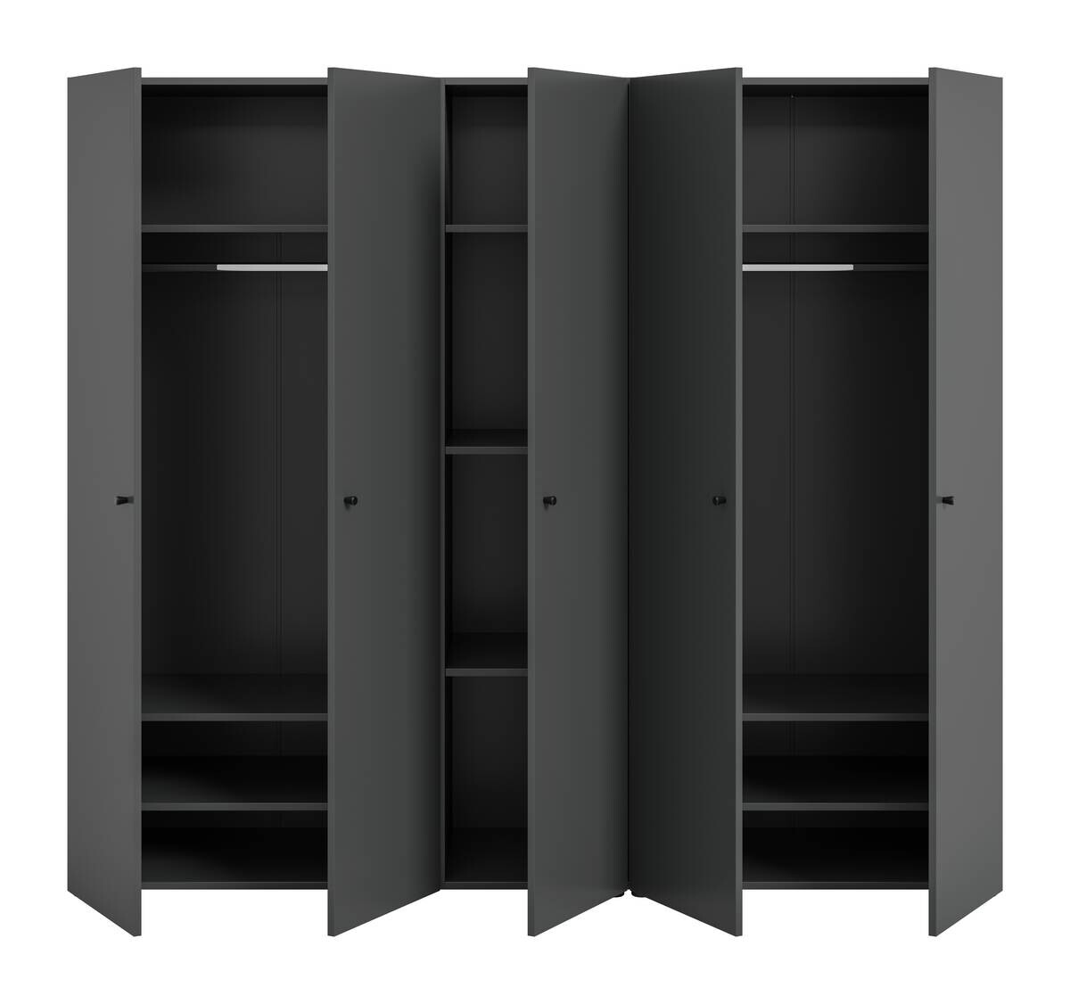 Kleiderschrank DARWIN anthrazit B/H/T: ca. 200x176x51 cm