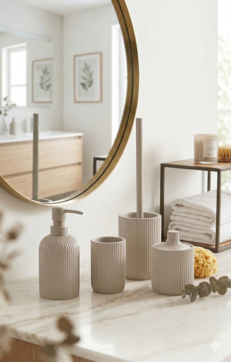 WC-Garnitur Samos sand Polyresin