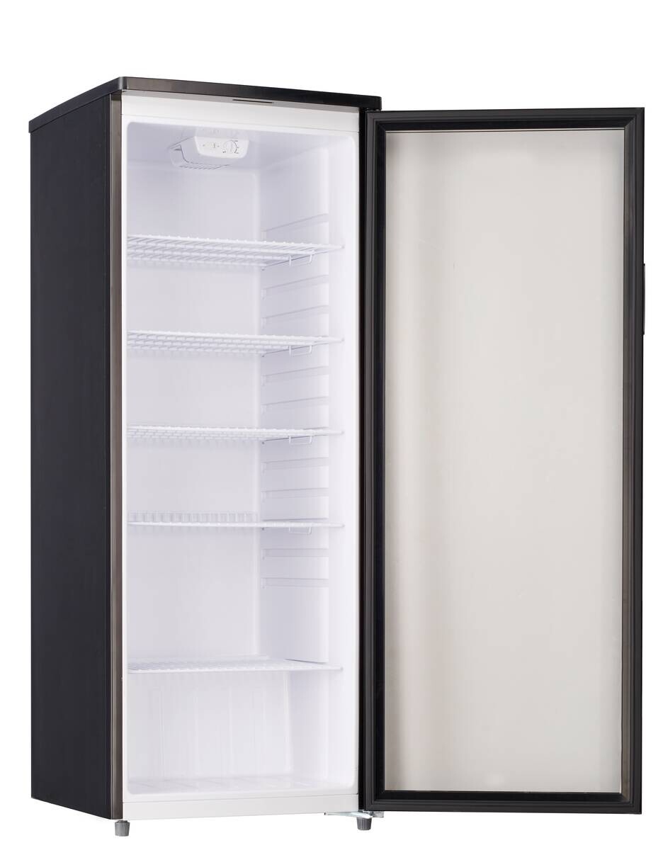 PKM Glastür Kühlschrank GKS255B schwarz B/H/T: ca. 55x143x58 cm