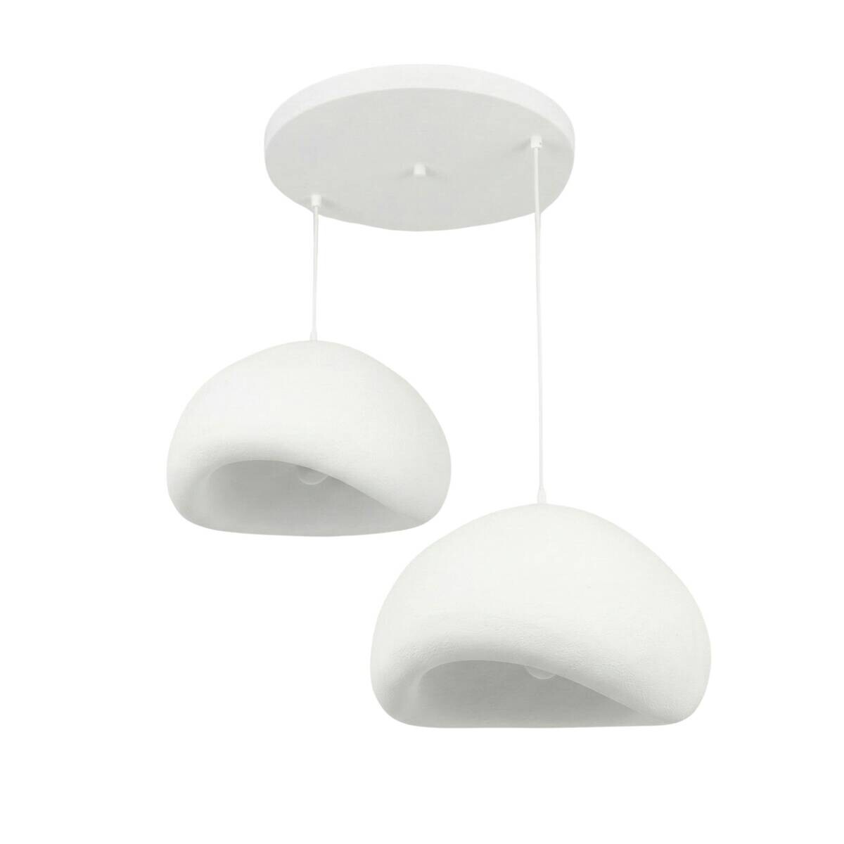 Opviq Pendelleuchte weiß B/H/T: ca. 94x116x94 cm E27 2 Brennstellen