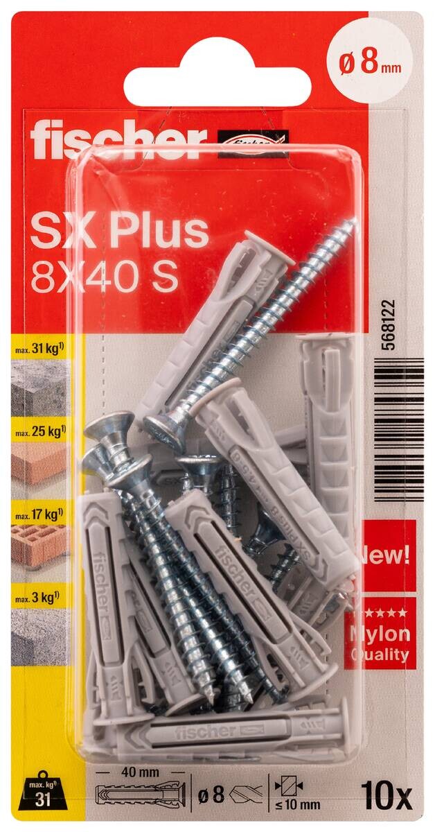 fischer Dübel- und Schraubenset 10 tlg.