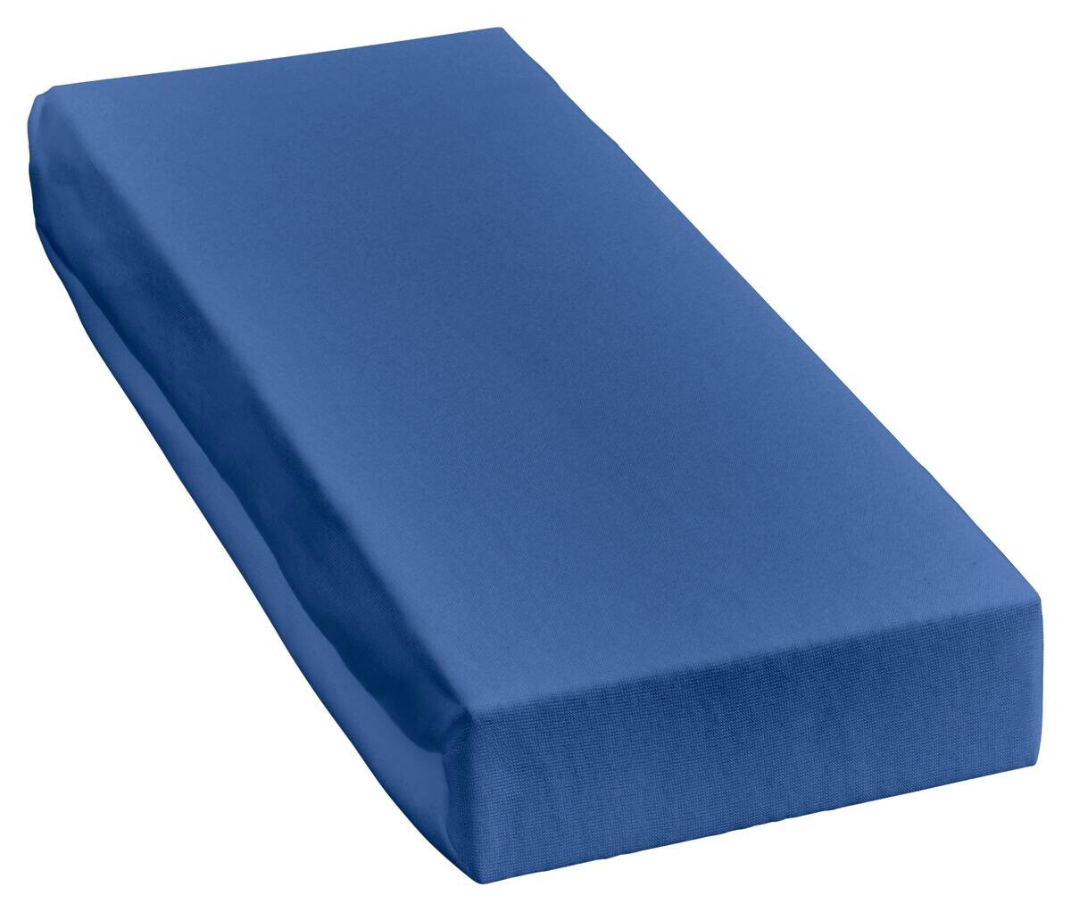 POCOline Microfaser Spannbetttuch blau 100% Polyester B/L: ca. 180x200 cm