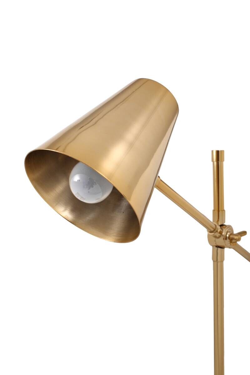 Kayoom Tischleuchte gold Messing Stahl Eisen B/H/L: ca. 18x74x68 cm E27 1 Brennstellen