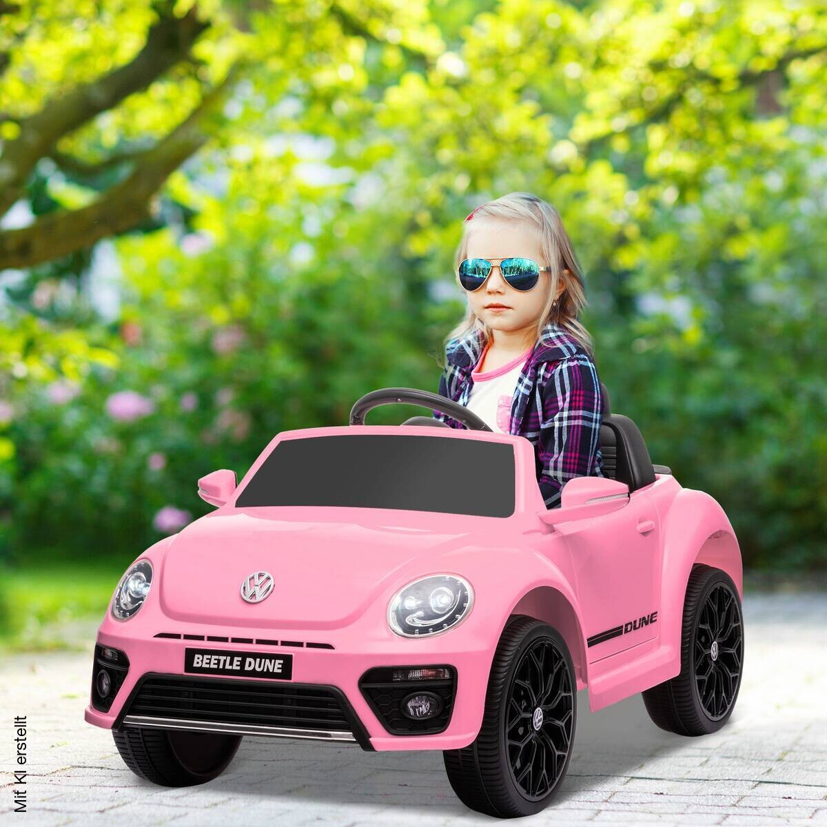AIYAPLAY Kinder Elektroauto rosa B/H/L: ca. 56,5x46x97 cm