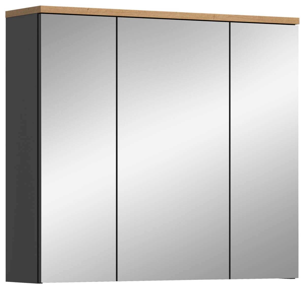 Spiegelschrank Canu Basalt Eiche Artisan Nachbildung B/H/T: ca. 80x73x21 cm