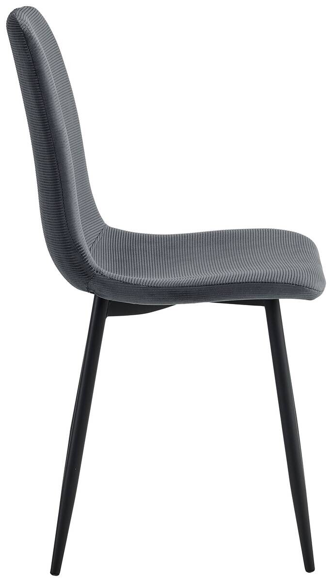 Stuhl Leipzig, 4er-Set anthrazit Microfaser B/H/T: ca. 44x92x54 cm