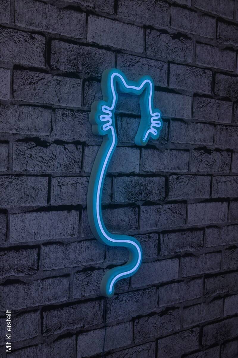 Opviq LED-Wandleuchte blau PVC B/H/T/L: ca. 22x48x2x22 cm