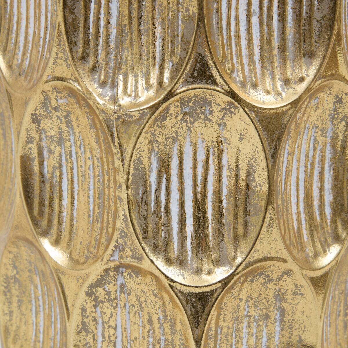 Vase gold Metall B/H: ca. 18x41 cm