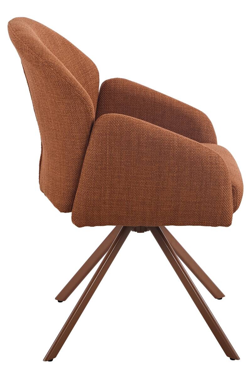 Drehstuhl Holly Kupfer Microfaser Webstoff B/H/T: ca. 57x84x61 cm