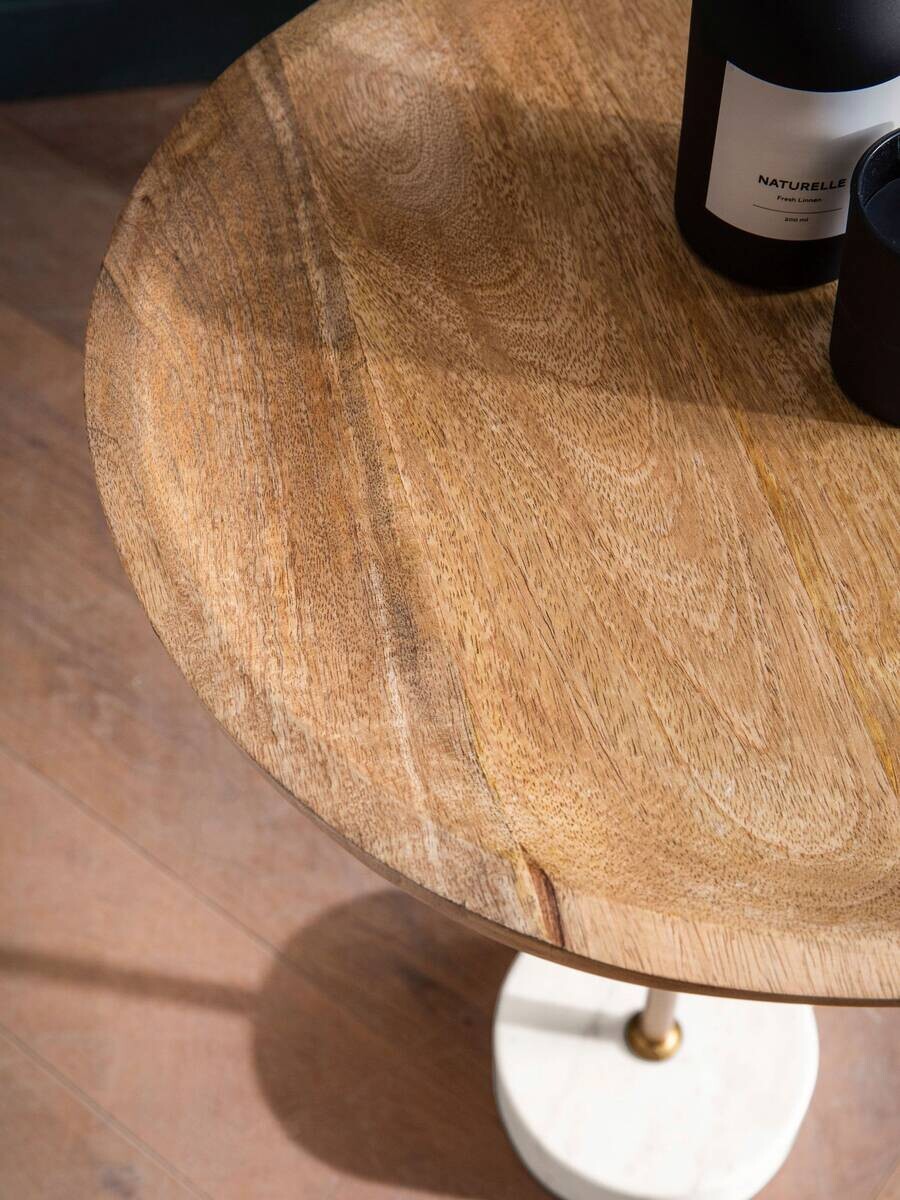 Beistelltisch Mango Marmor B/H/T: ca. 40x55x40 cm