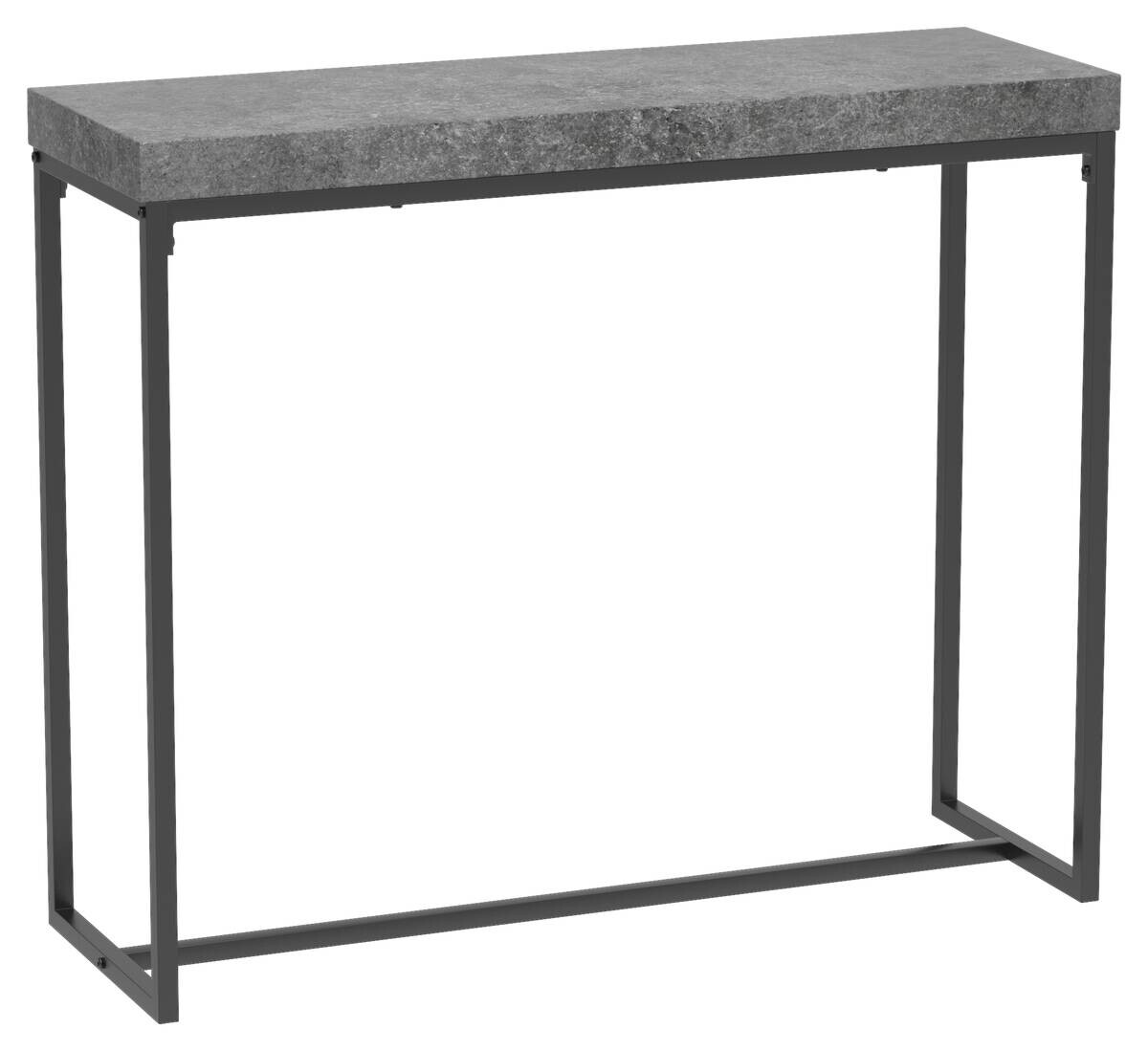 Konsole Birte dunkelgrau Beton Optik schwarz B/H/T: ca. 90x75x30 cm