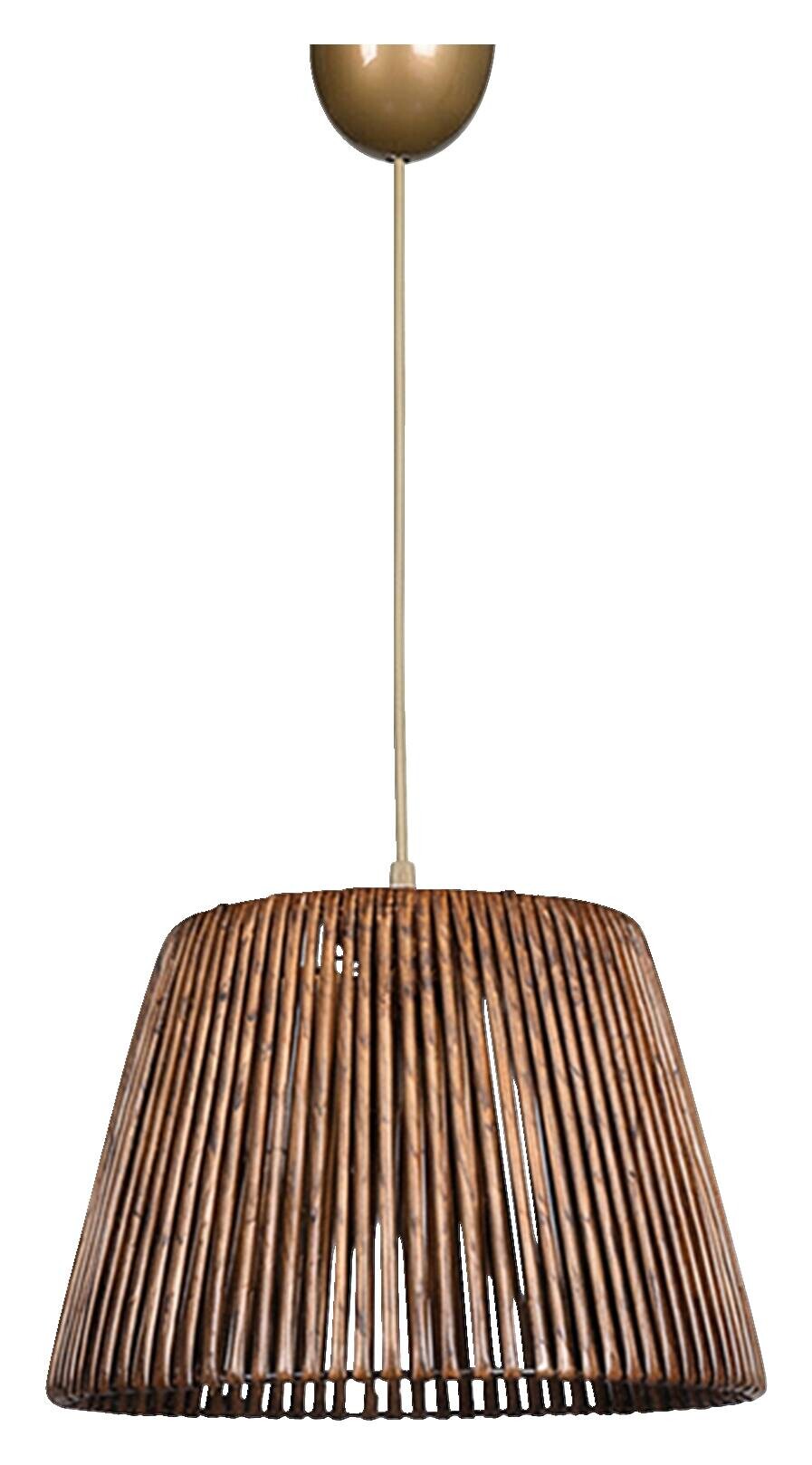 Opviq Pendelleuchte braun Kunststoff Metall B/H/T/L: ca. 30x70x30x30 cm E27 1 Brennstellen