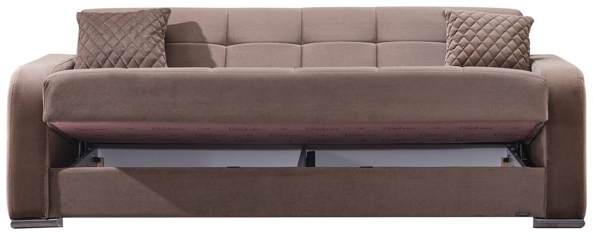Sofa 3-2-1 Orlando graubraun B/H/T: ca. 228x84x86 cm