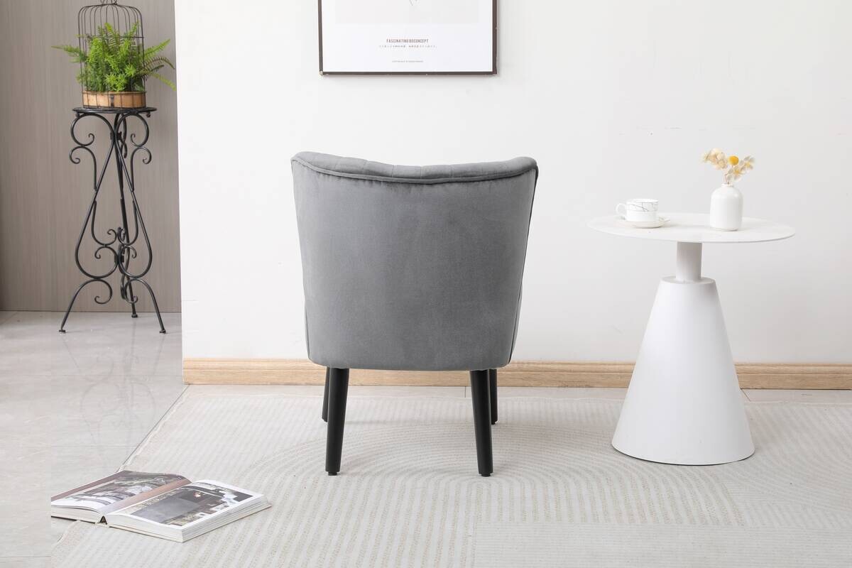 Sessel Emily grau Microfaser B/H/T: ca. 57x76x72 cm