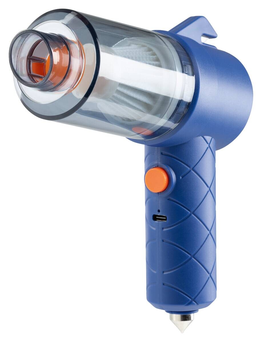 CLEANmaxx Akku-Handstaubsauger blau orange B/H/L: ca. 7x16,5x20 cm