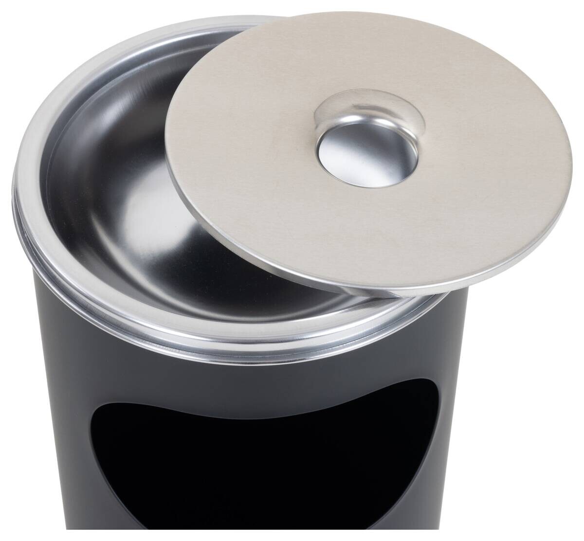 Aschenbecher schwarz Metall