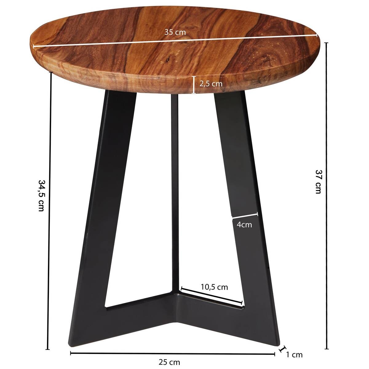 Beistelltisch rosenholz Nachbildung Holz B/H/T: ca. 35x37x35 cm