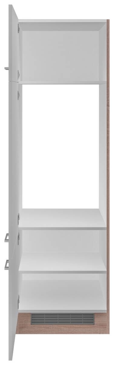 Kühlumbauschrank Samoa weiß Eiche Nachbildung B/H/T: ca. 60x200x57 cm