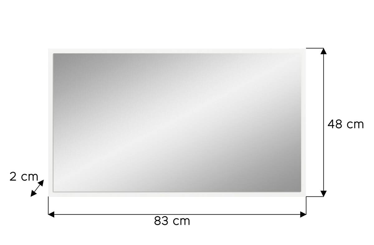 Garderobenspiegel VAGA Spiegel B/H: ca. 83x48 cm
