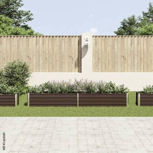 Hochbeet braun Stahl B/H/L: ca. 40x45x320 cm