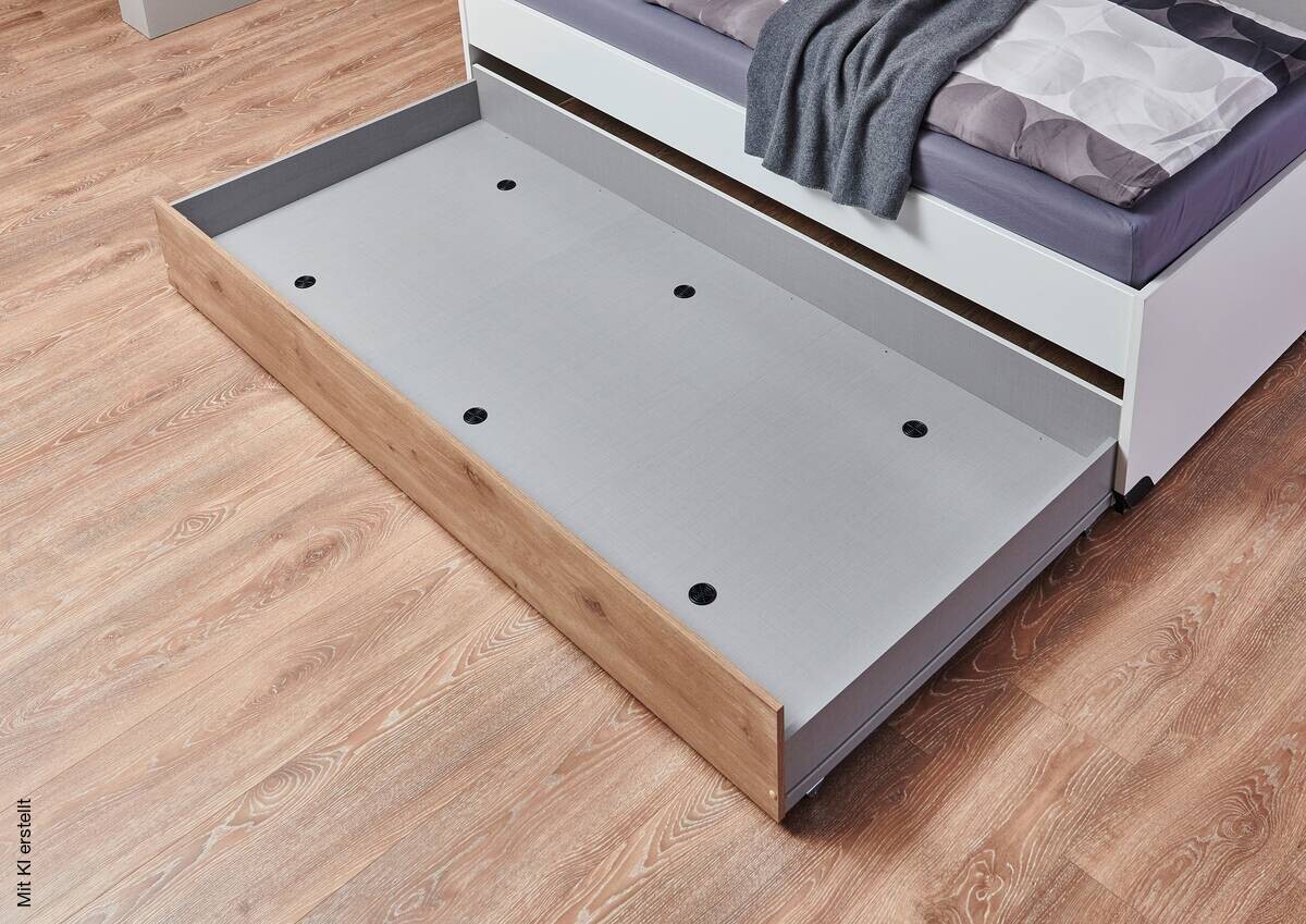 Ausziehliege für Bett Oak Eiche Viking Nachbildung B/H/T: ca. 93x27x199 cm