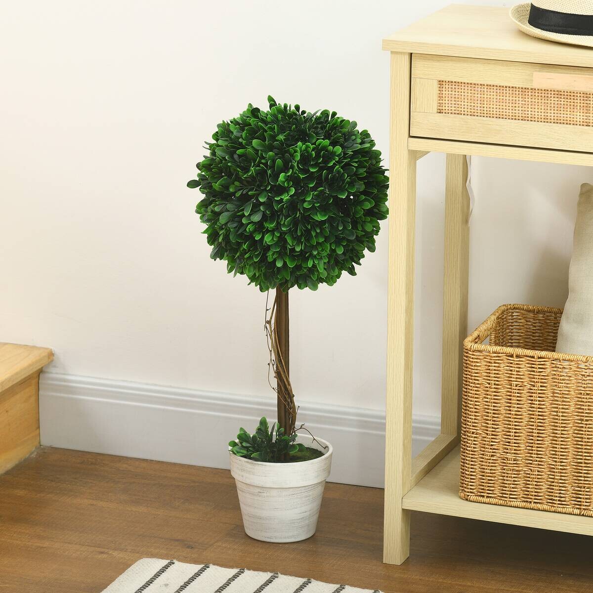 HOMCOM Kunstpflanze grün Polyethylen B/H/L: ca. 28x28x60 cm