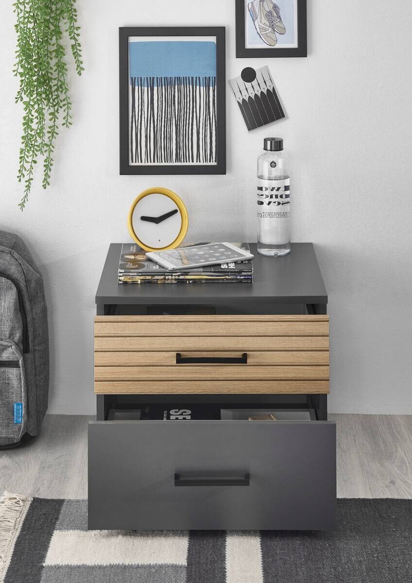 Nachtkonsole Laurie Graphit B/H/T: ca. 46x39x41 cm