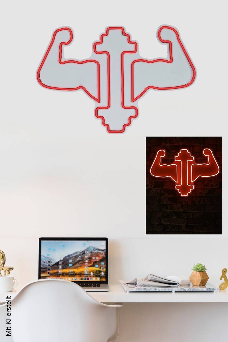 Opviq LED-Wandleuchte rot PVC B/H/T/L: ca. 56x38x3x56 cm