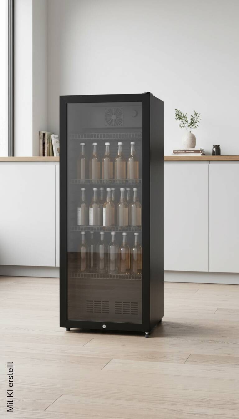 POCOline Kühlschrank GTK140-237CS schwarz B/H/T: ca. 54x140x55 cm