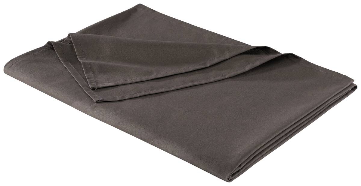 beau rêve Betttuch Renforce anthrazit 100% Baumwolle B/L: ca. 200x250 cm