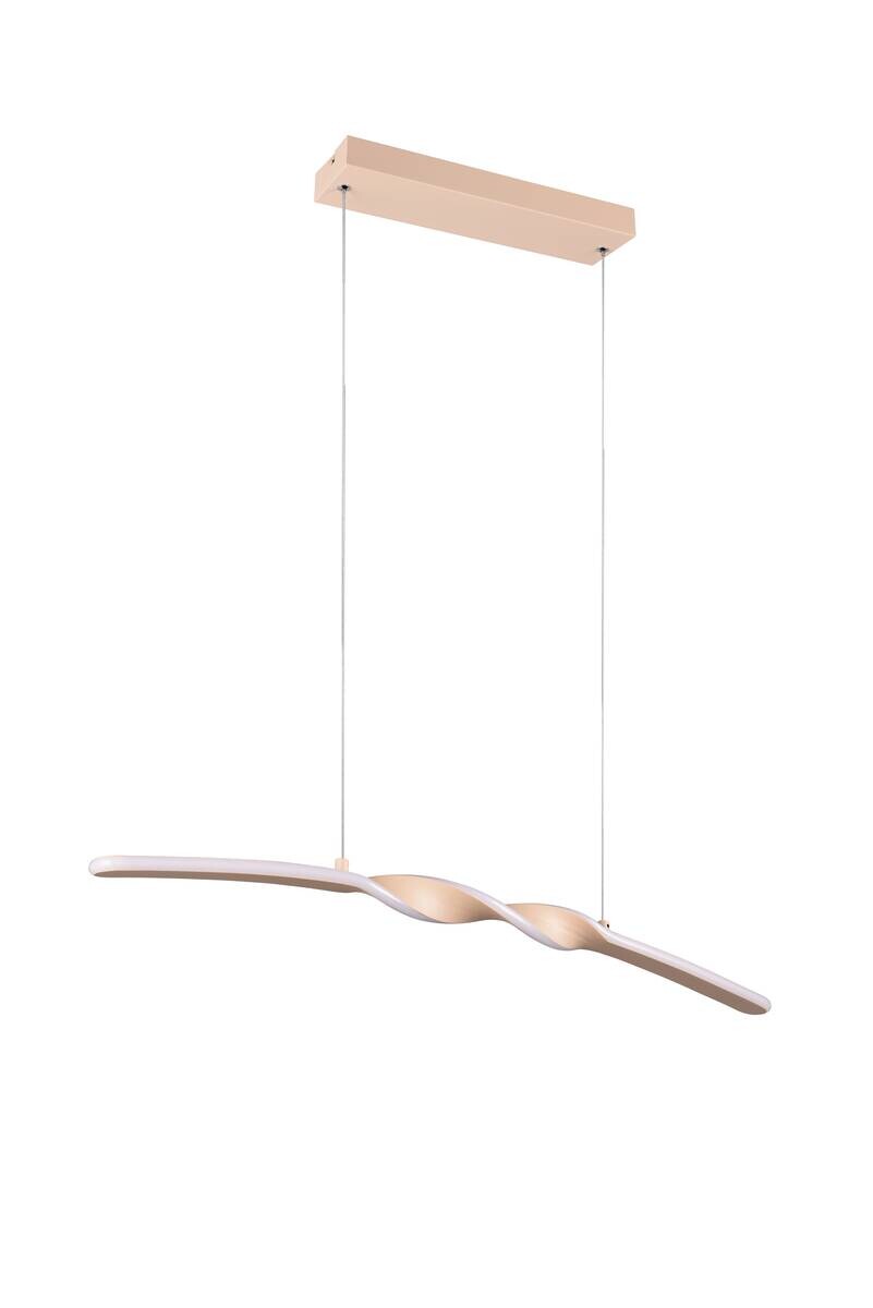 Reality LED Pendelleuchte Ginko sand Metall B/H/T: ca. 79x15x9 cm 1 Brennstellen