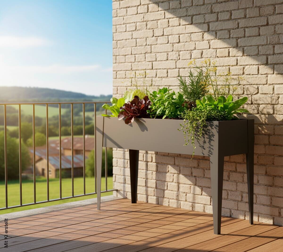 Westmann Hochbeet Vedura anthrazit Stahl B/H/L: ca. 100x80x30 cm