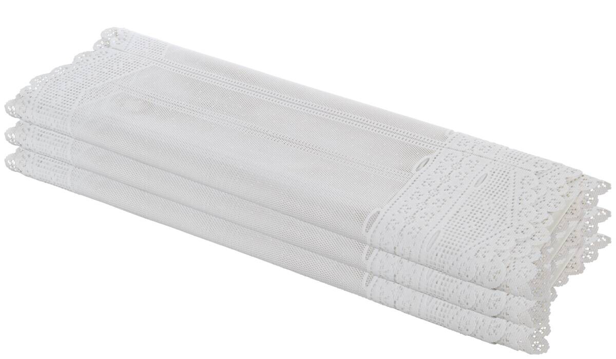Scheibengardinen-Meterware Rieden weiß 100% Polyester H: ca. 45 cm