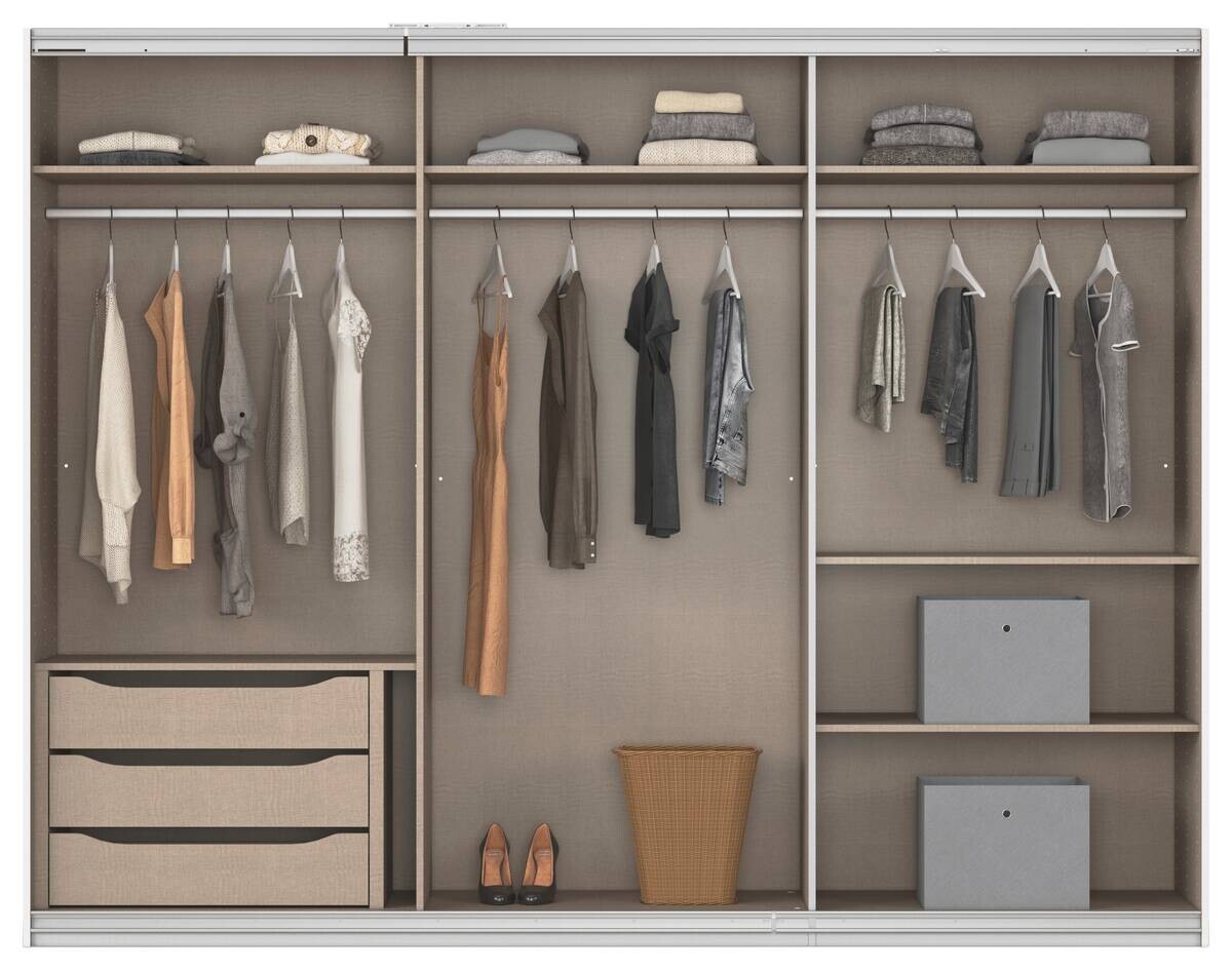 Kleiderschrank Kulmbach Alpinweiß B/H/T: ca. 271x210x62 cm