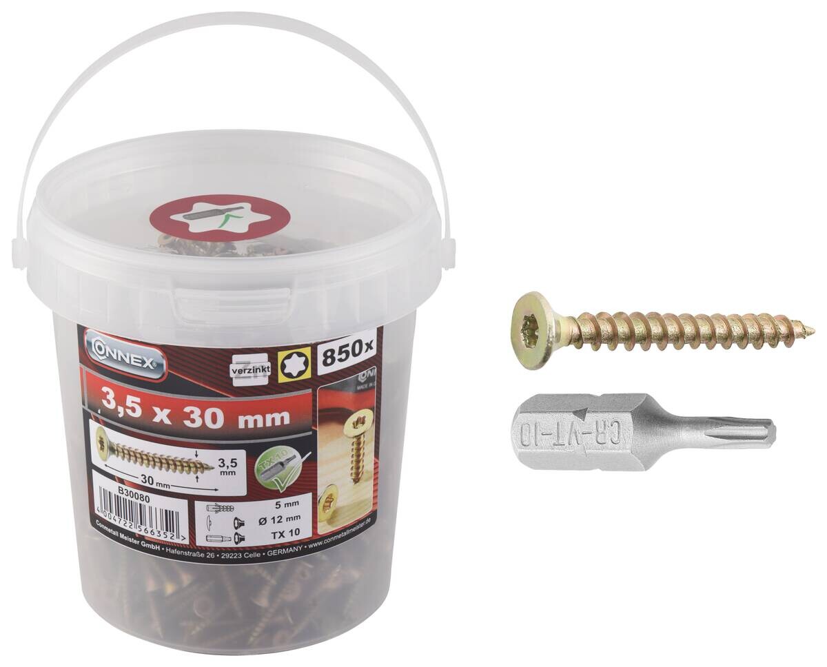 CONNEX Universalschraube TX 850 tlg.