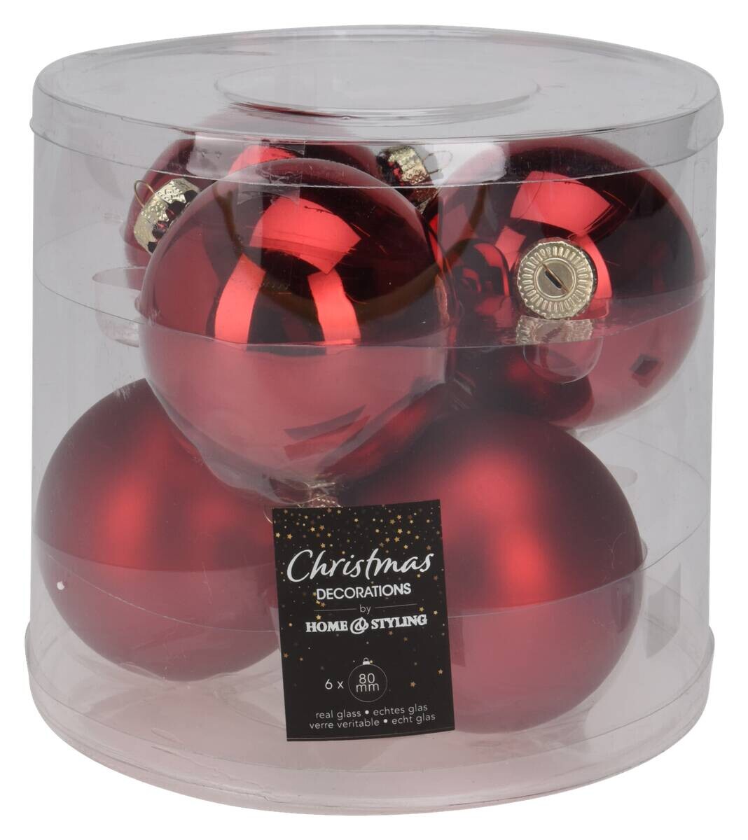 Weihnachtskugel rot D: ca. 8 cm