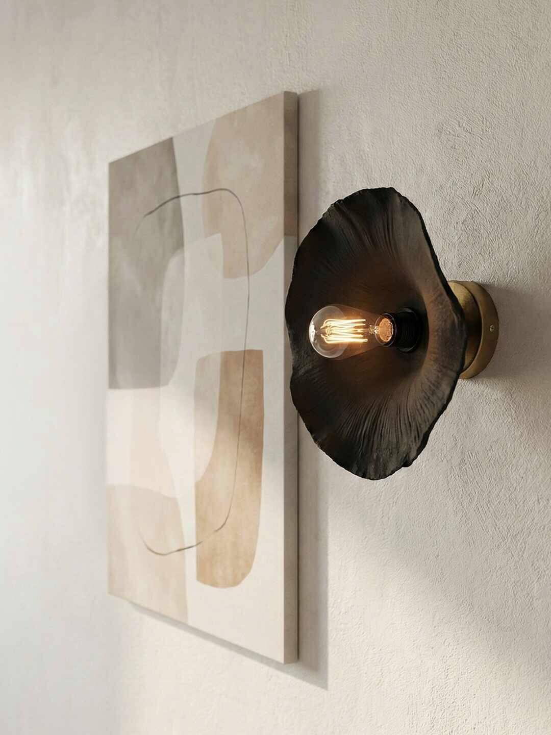 Opviq Wandleuchte gold schwarz Metall B/H/T/L/D: ca. 35x35x35x35x35 cm 1 Brennstellen