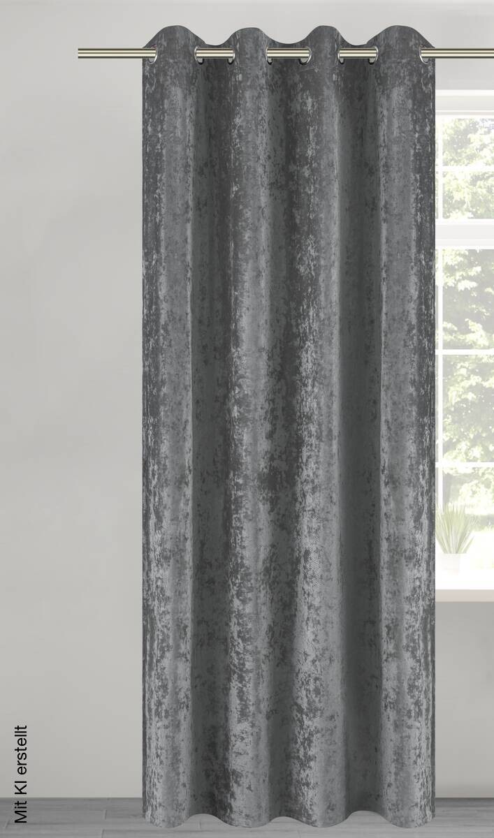 POCOline Ösenvorhang Shiny grau B/L: ca. 135x245 cm