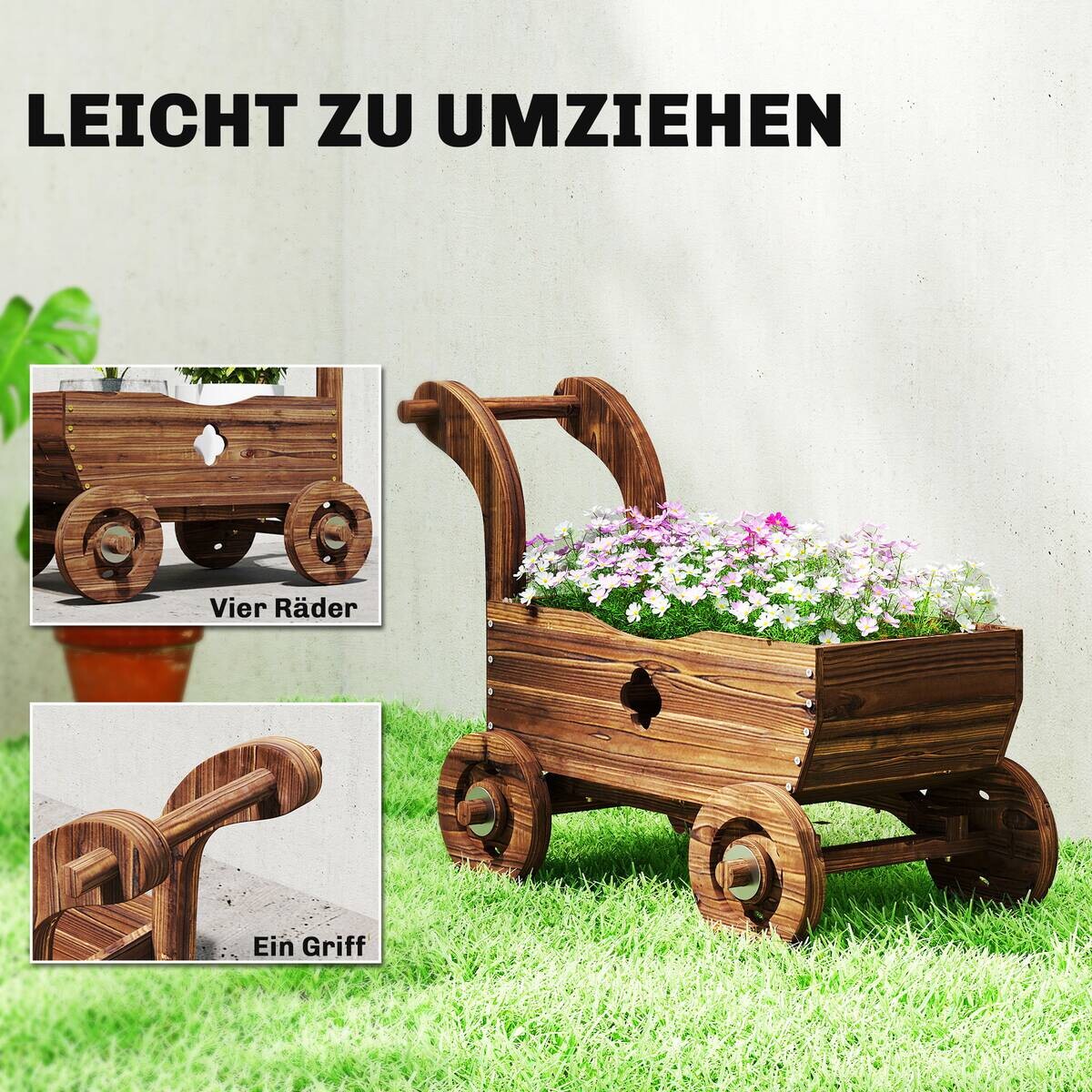 Outsunny Hochbeet B/H/T/L: ca. 38x52x38x68 cm