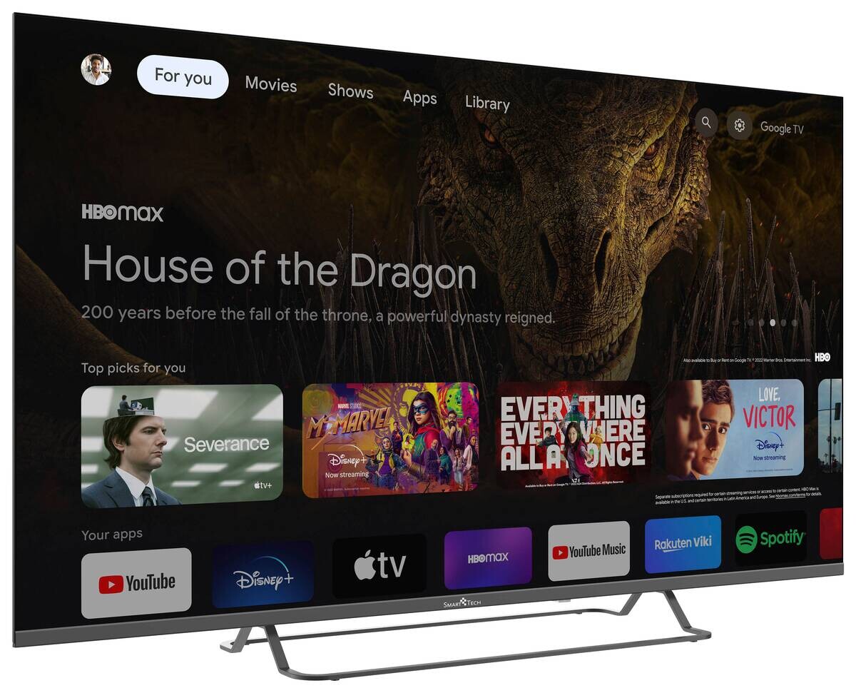 Smart-Tech QLED-Fernseher 50QG02V B/H: ca. 111x71 cm