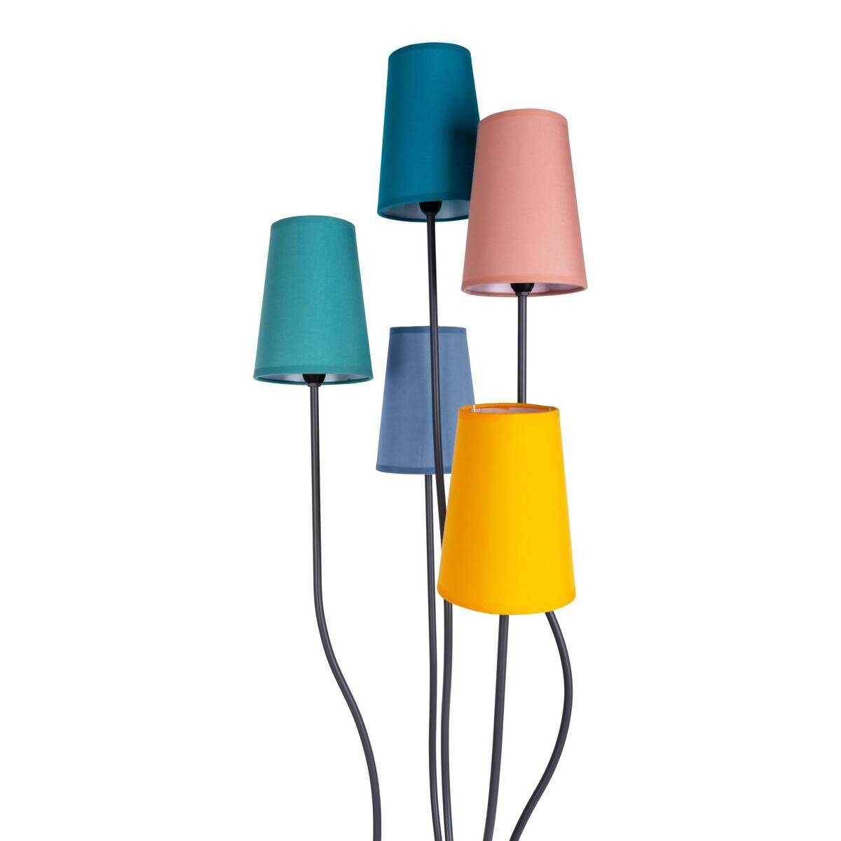 Näve Leuchten Stehlampe 2074761 multicolor Metall Textil B/H/T: ca. 35x163x40 cm 5 Brennstellen