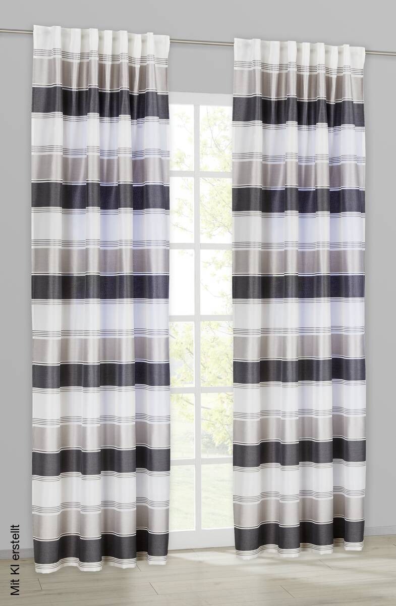 POCOline Schlaufenvorhang Nanni grau B/L: ca. 140x245 cm