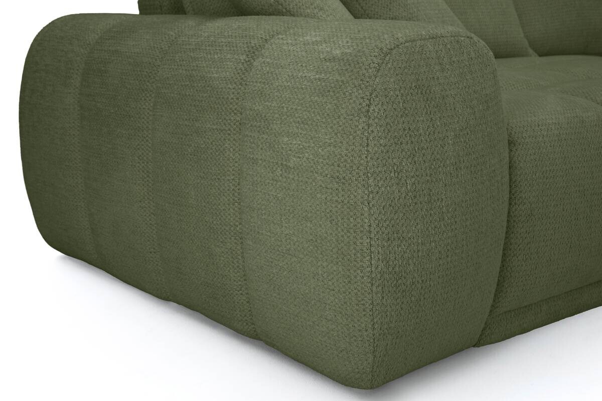 Ecksofa grün Microfaser B/H/T: ca. 312x97x229 cm
