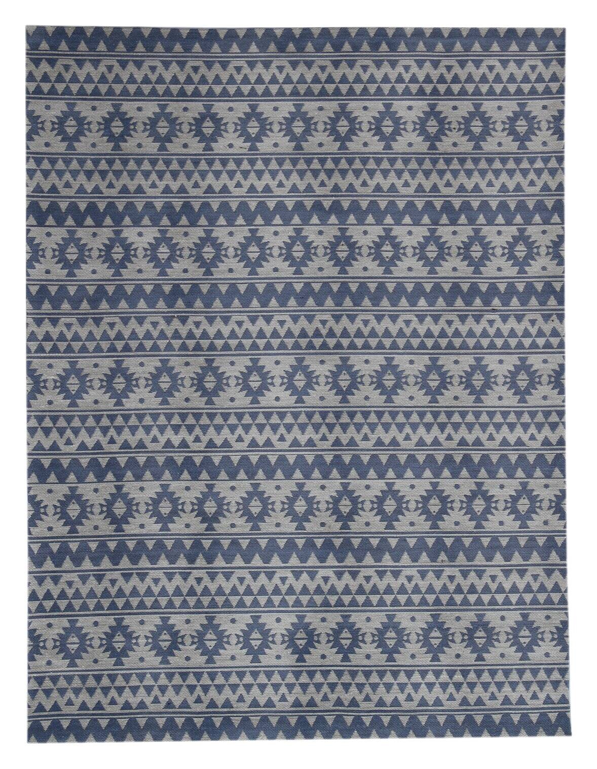 Kayoom Flachgewebeteppich Sunny 210 hellblau B/L: ca. 160x230 cm