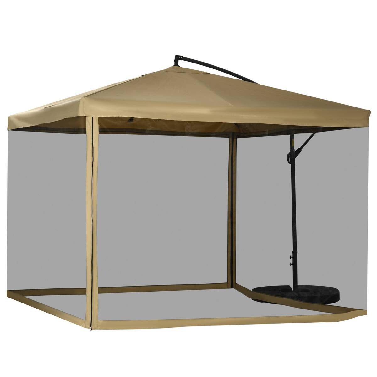 Outsunny Ampelschirm beige Polyester B/H/L: ca. 296x272x296 cm
