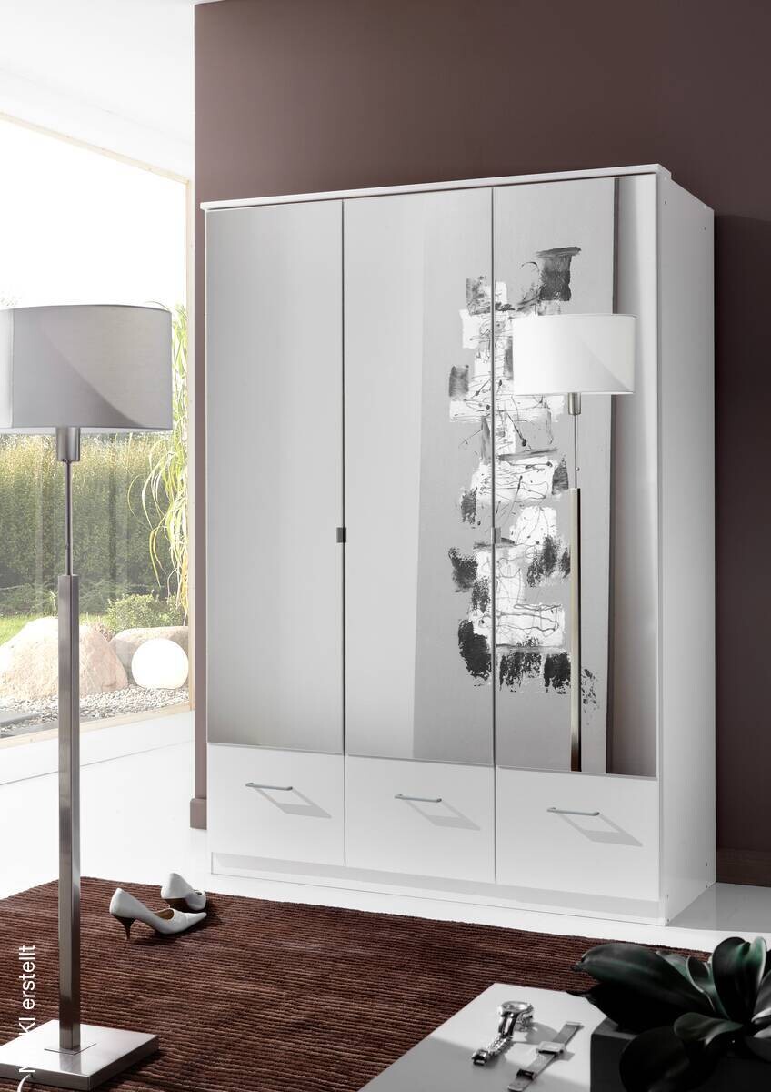 Kleiderschrank Imago weiß B/H/T: ca. 135x199x58 cm
