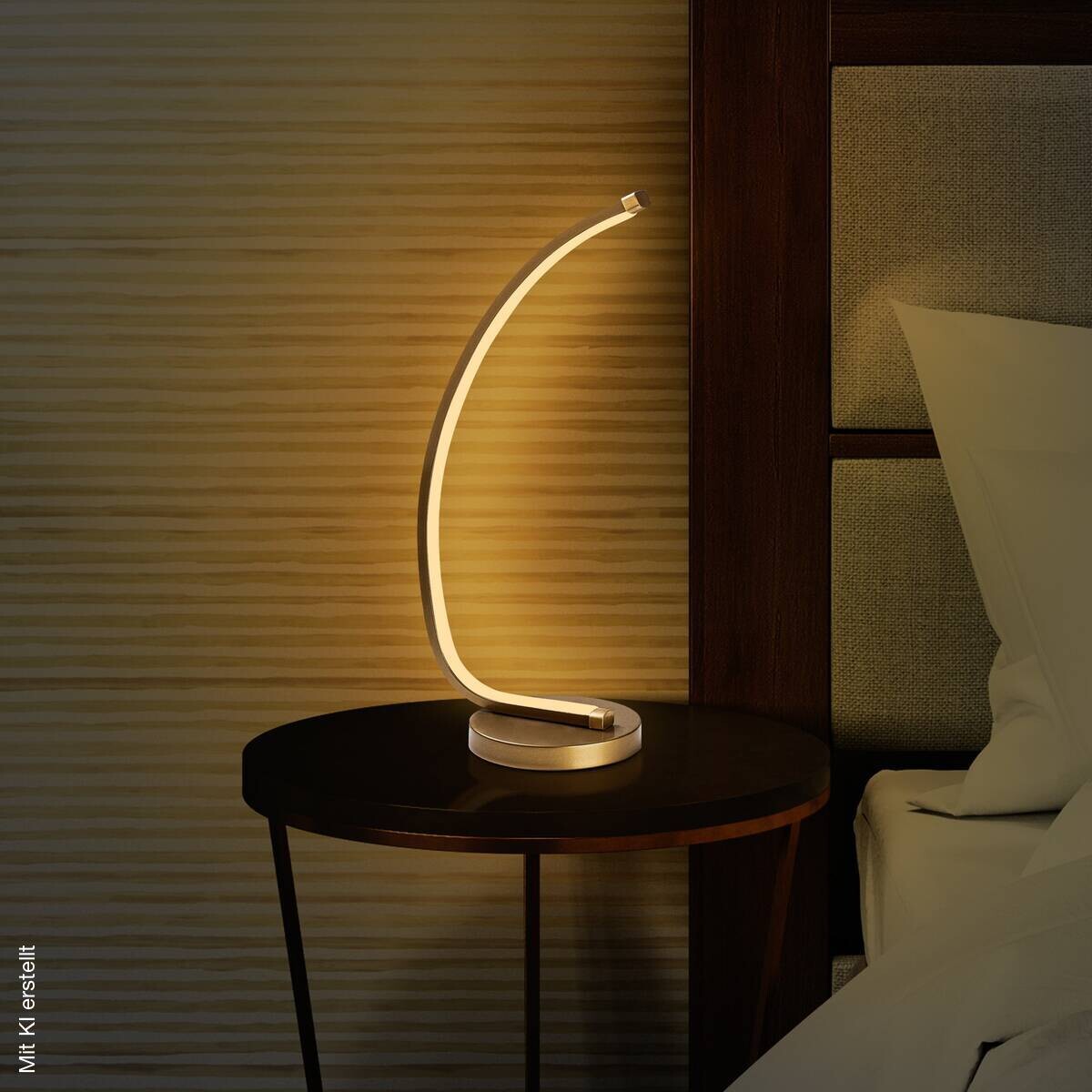 Opviq LED-Tischleuchte gold B/H/T: ca. 18x43x13 cm