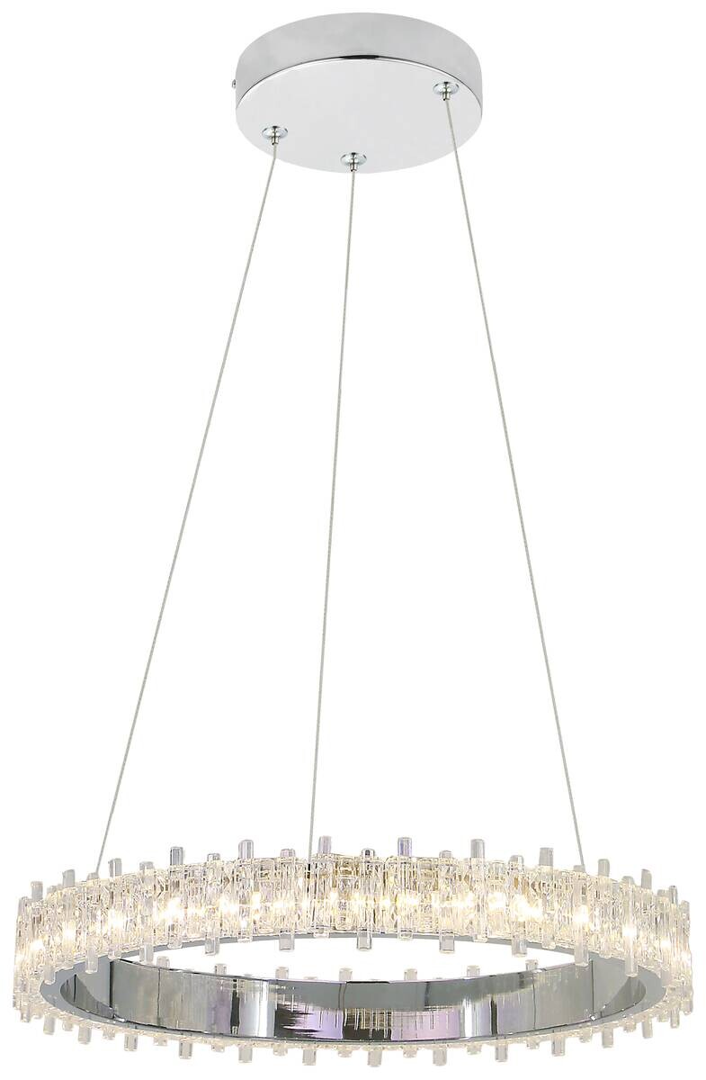 POCOline LED-Pendelleuchte Aurora Chrom Metall Acryl B/H/L: ca. 41x140x41 cm