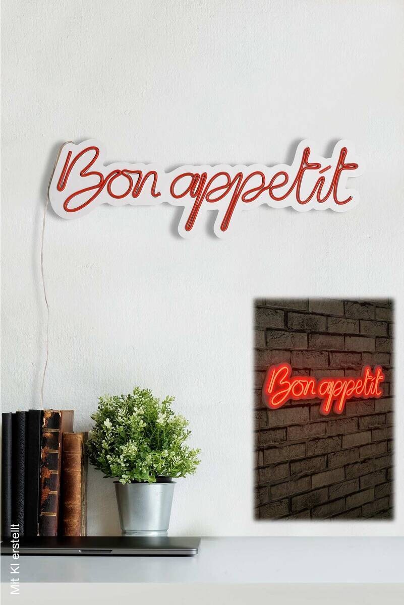 Opviq LED-Wandleuchte rot PVC B/H/T/L: ca. 60x18x2x60 cm