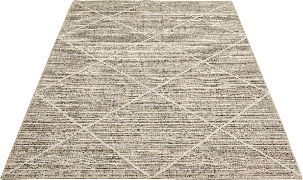 Webteppich Crosby graubraun B/L: ca. 160x230 cm